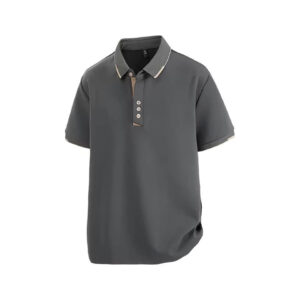Plus Size 7XL 8XL Summer Elegant T Shirt Men Short Sleeve Turn Down Collar 95% Cotton Soft Solid Color Tops Tee Men T-shirt